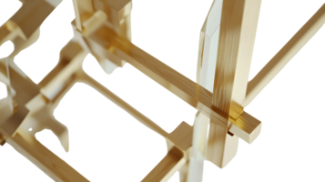 Abstract Geometric Structure with Wooden Elements and Shadows png