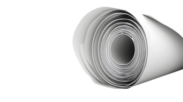 Abstract Spiral Roll Design on Black Background Minimalist 3D Rendering for Creative Projects png