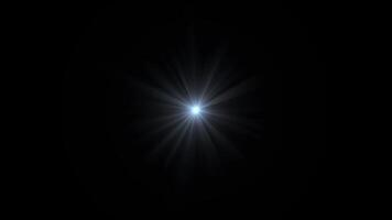 Dynamic Black Screen with Rotating White Optical Flare Glow Effects video