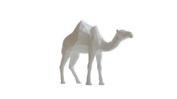 Geometric Camel Sculpture in Minimalist Style for Modern Art and Design Projects png
