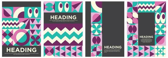 Modern Abstract Design Template with Colorful Geometric Elements, Creative Geometric Cover Design for Branding and Marketing vector