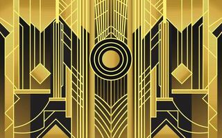 Luxury Art Deco Background in Gold and Black, Abstract Art Deco Geometric Background in Black and Gold vector