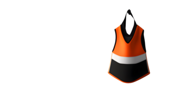 HighVisibility Safety Vest Hanging on Hook Orange and Black Reflective Workwear for Construct png