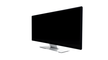 Modern UltraThin Monitor with Sleek Stand Design on Black Background Ideal for Technology and png