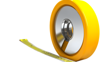 Precision Measurement A Detailed View of a Yellow Tape Measure with Extended Blade for Accurac png