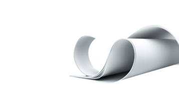 Rolled Paper Tube on Black Background Minimalist Design for Creative Projects and Presentation png