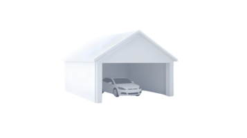 Secure Parking Solution Modern Garage with Vehicle Inside Illustration of Sheltered Car Stora png