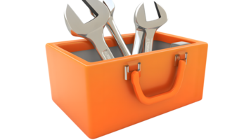 Toolbox with Wrenches Essential Tools for DIY Projects and Maintenance Tasks png