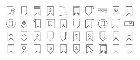 Simple Linear Icon of Bookmark. Minimalistic Linear Pictogram for Web and Graphic Design, Apps, Banners, Social Network and Cards vector