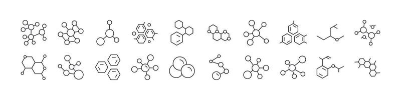 Atom Pack of Thin Icons. Editable Stroke. Perfect for Web Sites, Books, Cards, Apps vector
