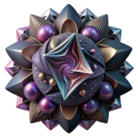 stunning creative Abstract Fractal Pattern in Bright Colors Isolated Element professional png