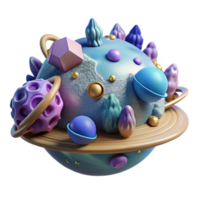 extraordinary classic Alien Planet Cutout with Imaginary Terrain original png