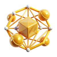 serene abstract Amber Yellow Network Diagram Cutout high quality png