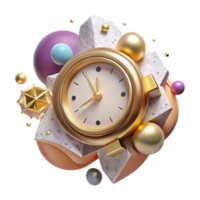 serene contemporary Antique Clock Face with Missing Hands Isolated Element authentic png