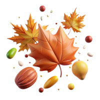 beautiful modern Autumn Leaves Falling Downward Cutout high quality png