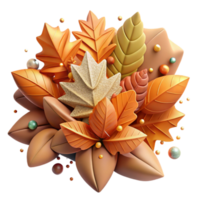 elegant modern Autumn Leaves Pile Design Cutout high quality png