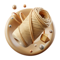 dramatic rustic Beige Thread with Smooth Finish Transparent Background professional png