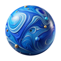 serene artistic Blue Marble Texture Swirls Isolated original png