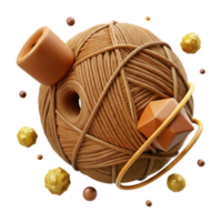magnificent abstract Brown Thread with Rustic Texture Cutout png