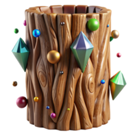 dramatic rustic Brown Tree Bark Texture with Transparent Background high quality png