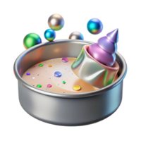 vibrant vintage Cake Pan with Removable Bottom Cutout on Transparent Background genuine png