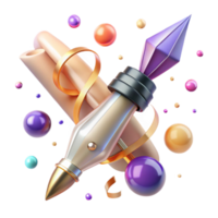 elegant rustic Calligraphy Pen Cutout with Fine Nib high resolution png