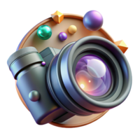 beautiful rustic Camera Lens Isolated Element with Glass Surface original png