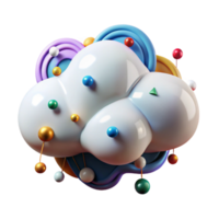 stunning rustic Cartoon Cloud Isolated with White Outline authentic png