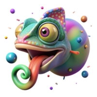 extraordinary modern Chameleon Tongue Sticky and Long Isolated professional png