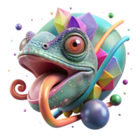 serene contemporary Chameleon Tongue Sticky and Long Isolated high quality png
