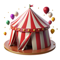 extraordinary rustic Circus Tent with Stripes Isolated Element original png