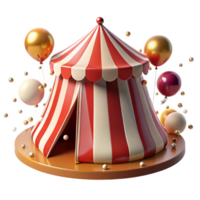 magnificent abstract Circus Tent with Stripes Isolated Element premium png