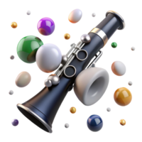 wonderful rustic Clarinet Isolated with Black and White Contrast professional png