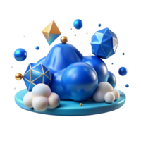impressive abstract Clear Blue Sky with Few Clouds Cutout Transparent Background high quality png