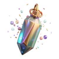 vibrant traditional Closeup Healing Crystal Pendant Isolated exclusive png
