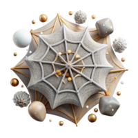dramatic minimalist Cobweb Isolated with Dusty Texture detailed png