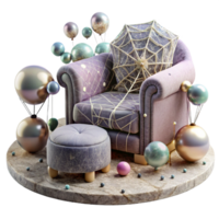 wonderful creative Cobweb Covered Furniture Isolated with Dusty Texture high quality png