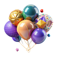 magnificent rustic Colorful Balloons Bunch Cutout with Transparent Background detailed png