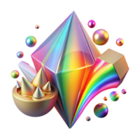 elegant rustic Colorful Light Spectrum Isolated with Prism Effect authentic png