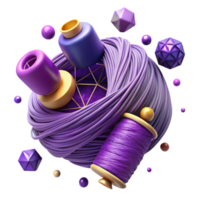 magnificent abstract Connected Purple Threads Isolated with Depth of Field professional png