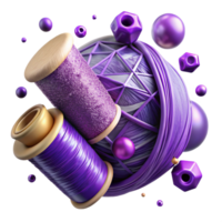 impressive creative Connected Purple Threads Isolated with Depth of Field genuine png