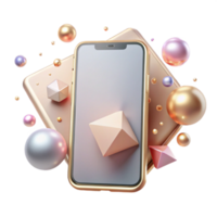 magnificent vintage Mobile Phone Front View with Blank Screen Isolated high resolution png