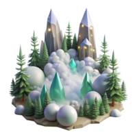 extraordinary traditional Misty Forest Morning Transparent Background Isolated Element original png