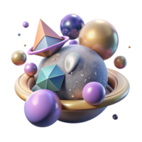 impressive abstract Multiverse Concept Cutout with Overlapping Dimensions premium png