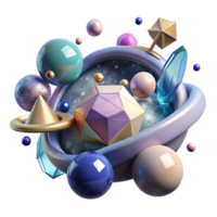 beautiful minimalist Multiverse Concept Cutout with Overlapping Dimensions detailed png