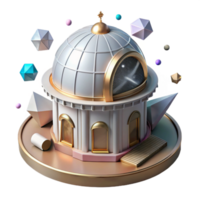 dramatic vintage Observatory Dome Isolated with Rotating Roof authentic png