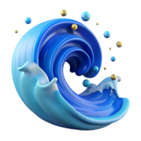 beautiful minimalist Ocean Wave Curling Crest Blue Water Cutout authentic png