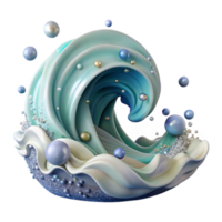 elegant rustic Ocean Wave Isolated with Crest Detail genuine png