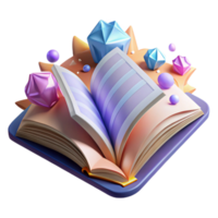 beautiful rustic Open Book Cutout with Realistic Page Texture genuine png