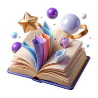 extraordinary contemporary Open Book Isolated with Turned Pages high resolution png